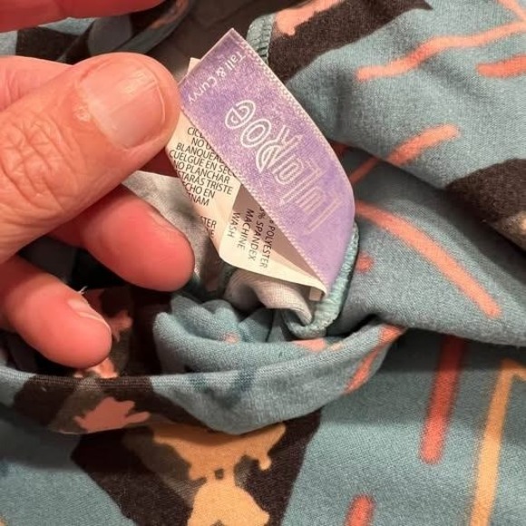 LuLaRoe Disney Leggings Tall & Curvy Minnie Mouse‎ Blue Black Pink - Picture 3 of 4